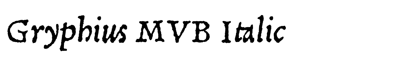 Gryphius MVB Italic